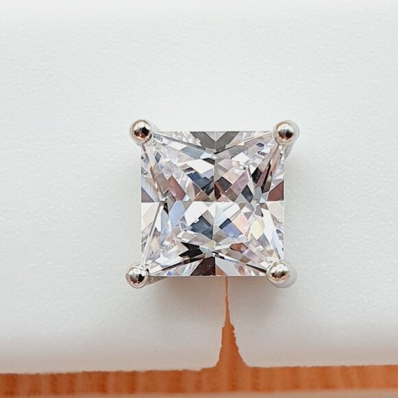 5MM S925 Sterling Silver CZ Stud Earrings for Women/Girl, US19251021 - Picture 11 of 13